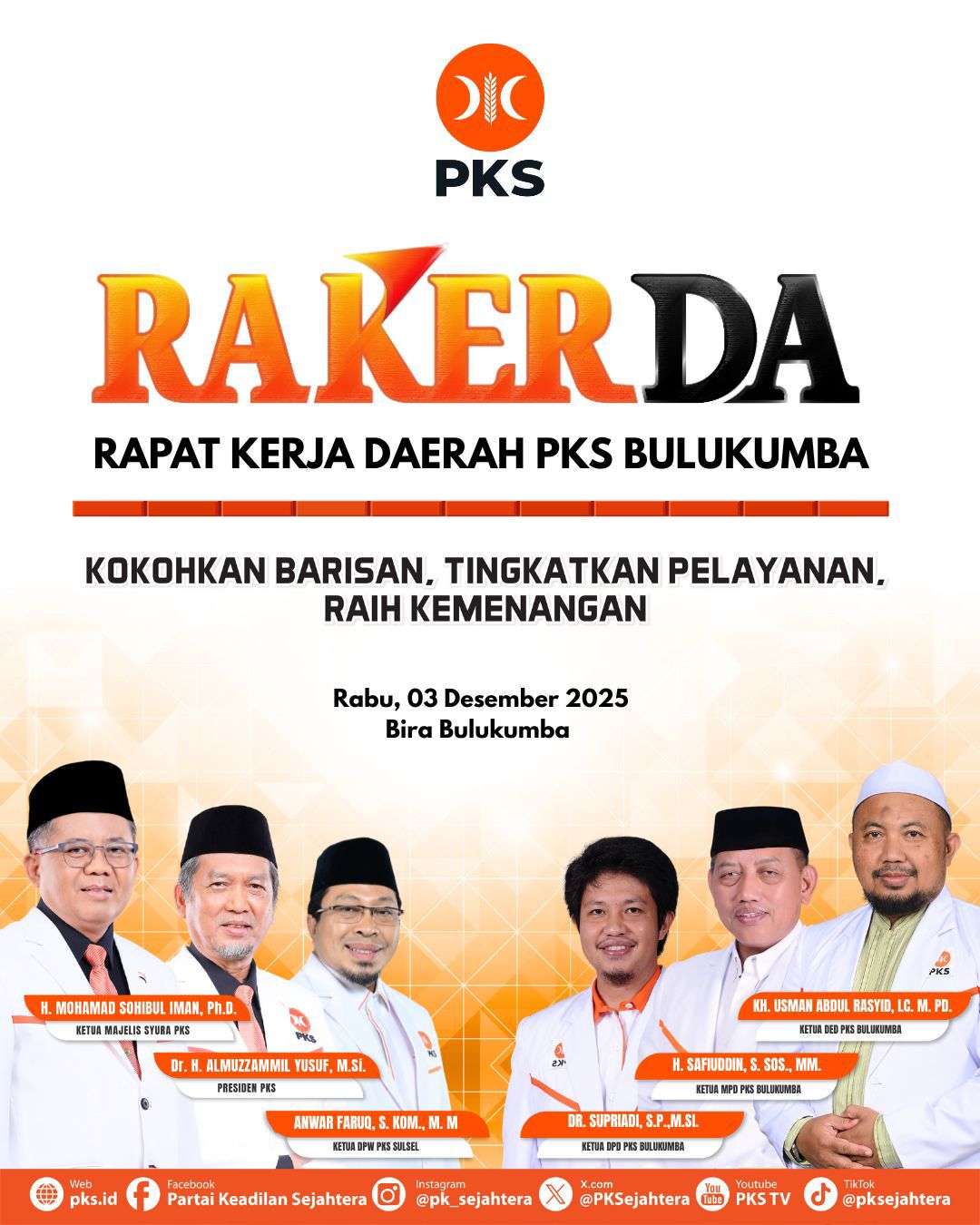 Rakerda PKS Bulukumba 2025 akan digelar pada 2–3 Desember di Tanjung Bira.