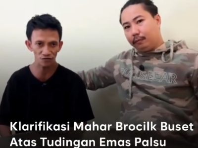 Tangkapan layar video klarifikasi Brocil terkait tudingan emas palsu.