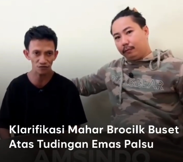 Tangkapan layar video klarifikasi Brocil terkait tudingan emas palsu.