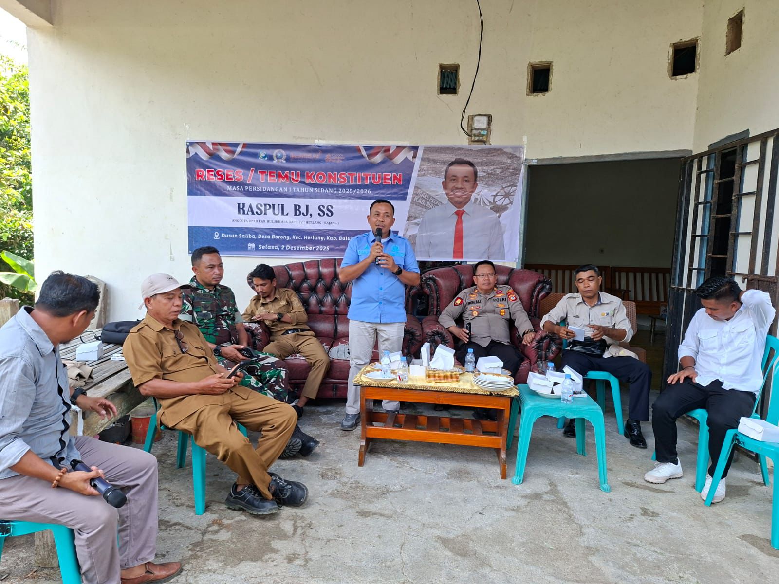 Reses Anggota DPRD Bulukumba Kaspul BJ di Desa Borong, Herlang, menyerap aspirasi petani terkait bibit jagung unggul, kesehatan hewan, hingga perbaikan infrastruktur jalan.