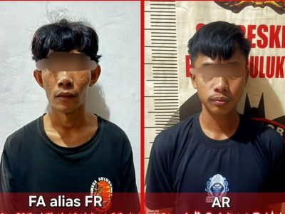 Tim Resmob Polres Bulukumba bersama Sat Intelkam dan Polsek Ujung Bulu berhasil menangkap dua terduga pelaku pencurian dengan pemberatan yang menyasar rumah kosong di Jalan Kusuma Bangsa, Bulukumba, dengan kerugian korban mencapai puluhan juta rupiah.