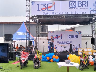 Kasat Reskrim Polres Bulukumba, Iptu Muhammad Ali menghadiri HUT ke-130 BRI Bulukumba sekaligus mensosialisasikan pencegahan penipuan online.