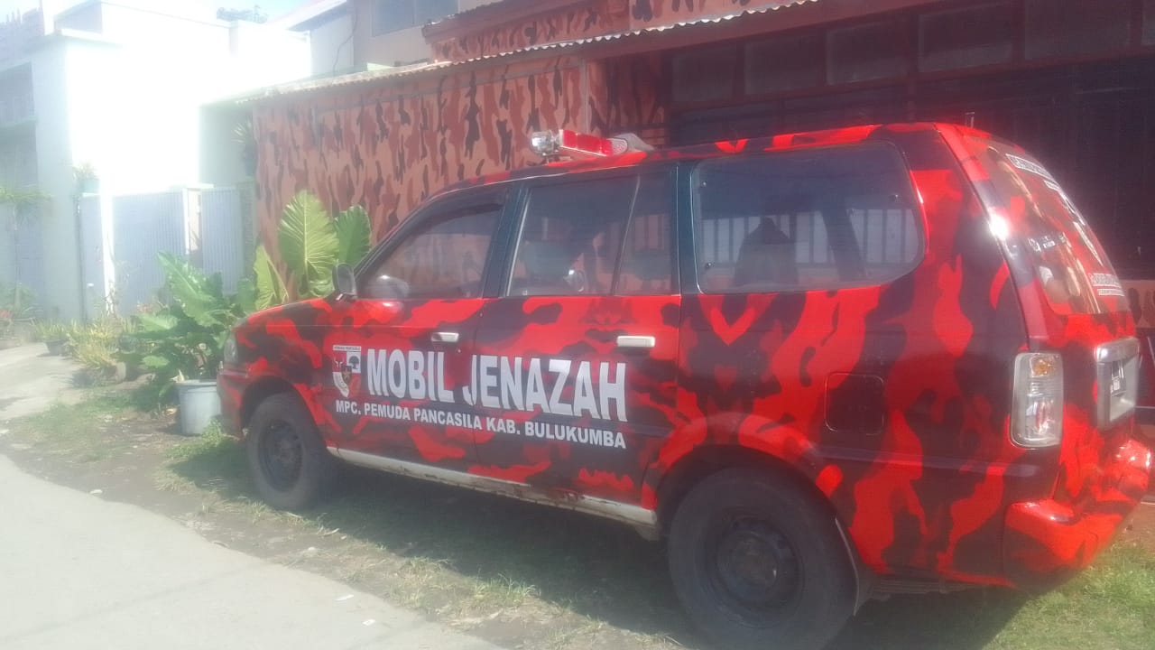 Penampakan mobil jenazah gratis MPC Pemuda Pancasila Bulukumba yang dapat digunakan secara gratis oleh masyarakat Bulukumba.