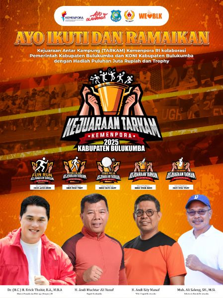 Tarkam Bulukumba 2025 resmi dibuka Bupati Andi Muchtar Ali Yusuf.