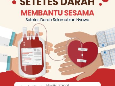 Masjid Kapal Munzalan Bulukumba bersama Paskas mengajak masyarakat ikut donor darah pada 18 Desember 2025.