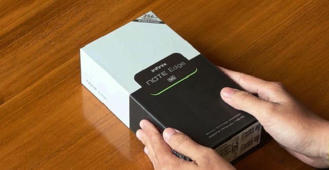 Tampilan Infinix Note Edge dengan layar AMOLED 120Hz