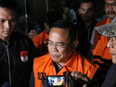 Bupati Pati Sudewo saat digiring penyidik KPK di Gedung Merah Putih Jakarta