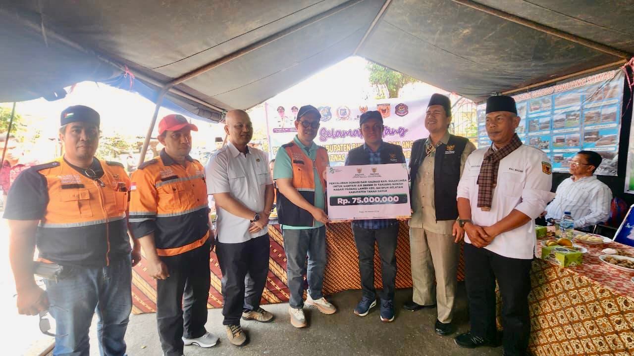 BAZNAS Bulukumba dan Pemkab Bulukumba menyalurkan bantuan langsung ke lokasi bencana di Tanah Datar