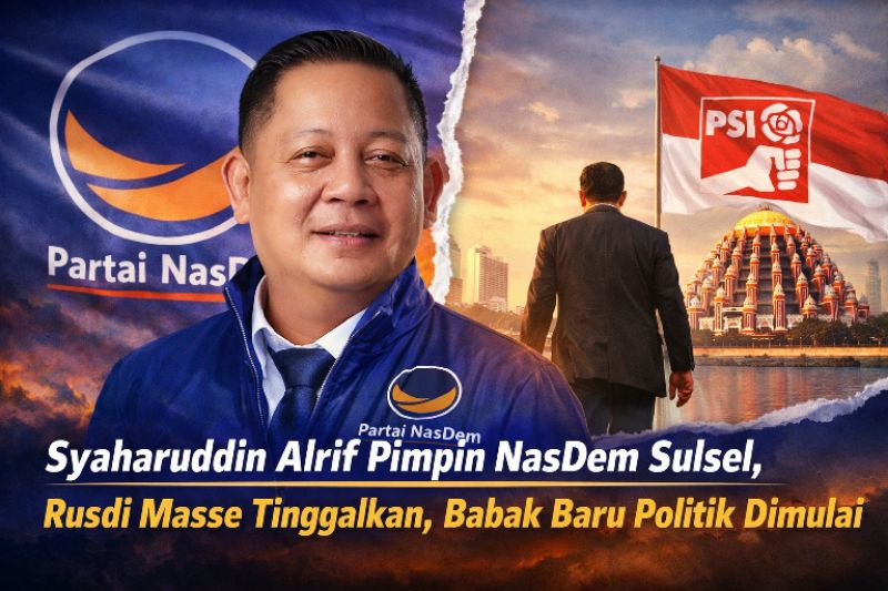 (Ilustrasi) Pergantian kepemimpinan NasDem Sulsel dari Rusdi Masse ke Syaharuddin Alrif.