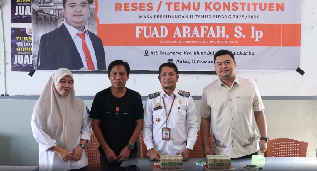 Fuad Arafah melaksanakan reses DPRD Bulukumba 2026 bersama masyarakat Kelurahan Kalumeme
