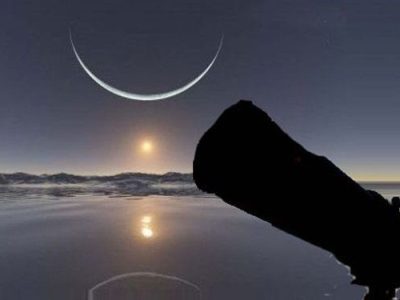 Ilustrasi hilal penentuan awal Ramadan 2026 berdasarkan perhitungan astronomi