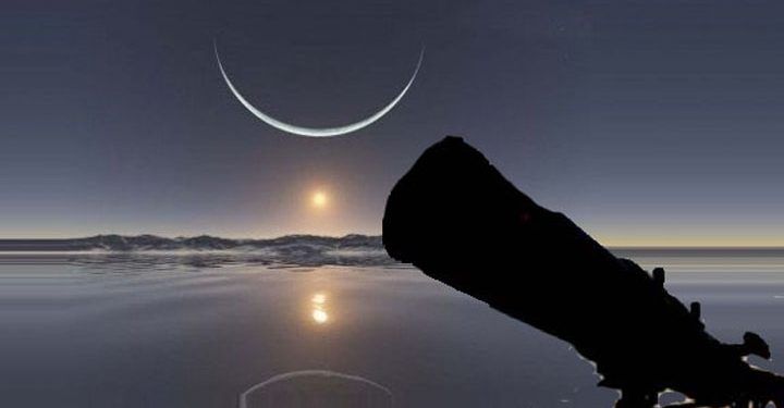 Ilustrasi hilal penentuan awal Ramadan 2026 berdasarkan perhitungan astronomi