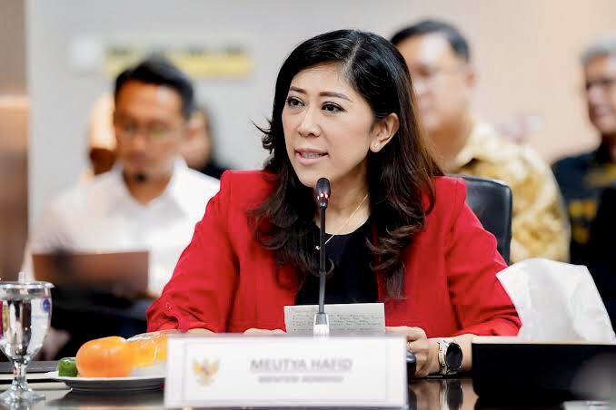 Menteri Komunikasi dan Digital Meutya Hafid menyampaikan pembatasan media sosial anak di bawah 16 tahun