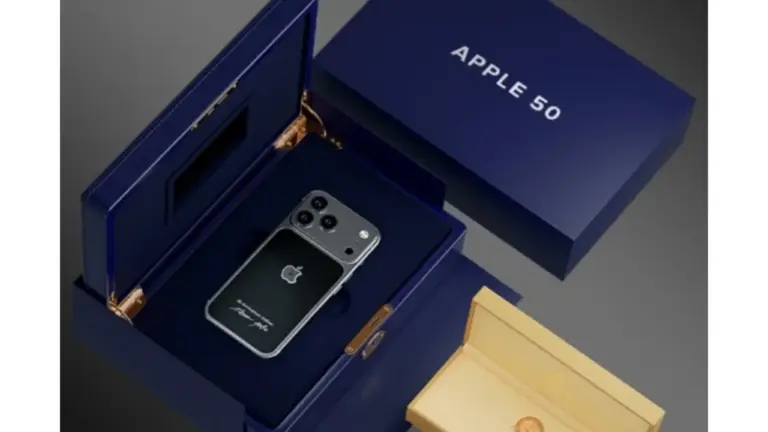 iPhone 17 Pro edisi 50 tahun Apple karya Caviar dengan logo Apple dan desain eksklusif Steve Jobs