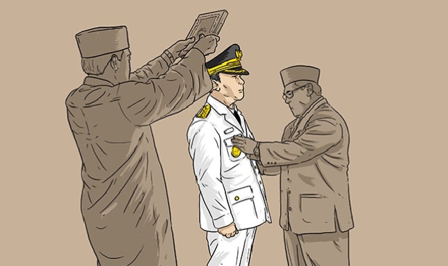 Bupati Bulukumba Andi Muchtar Ali Yusuf melantik sejumlah kepala OPD hasil seleksi terbuka di Gedung Pinisi Bulukumba