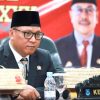 Wakil Ketua I DPRD Bulukumba Fahidin HDK menghadiri Upacara Hari Otonomi Daerah ke-XXX Tahun 2026 di Ruang Pola Kantor Bupati Bulukumba bersama jajaran Forkopimda dan OPD.