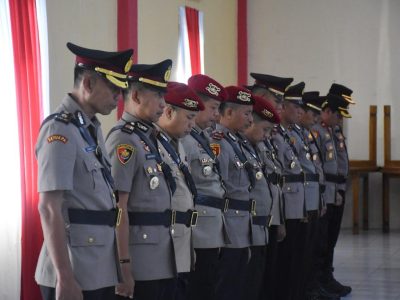 Upacara Sertijab Polres Bulukumba dipimpin Kapolres AKBP Restu Wijayanto di Aula Parama Satwika