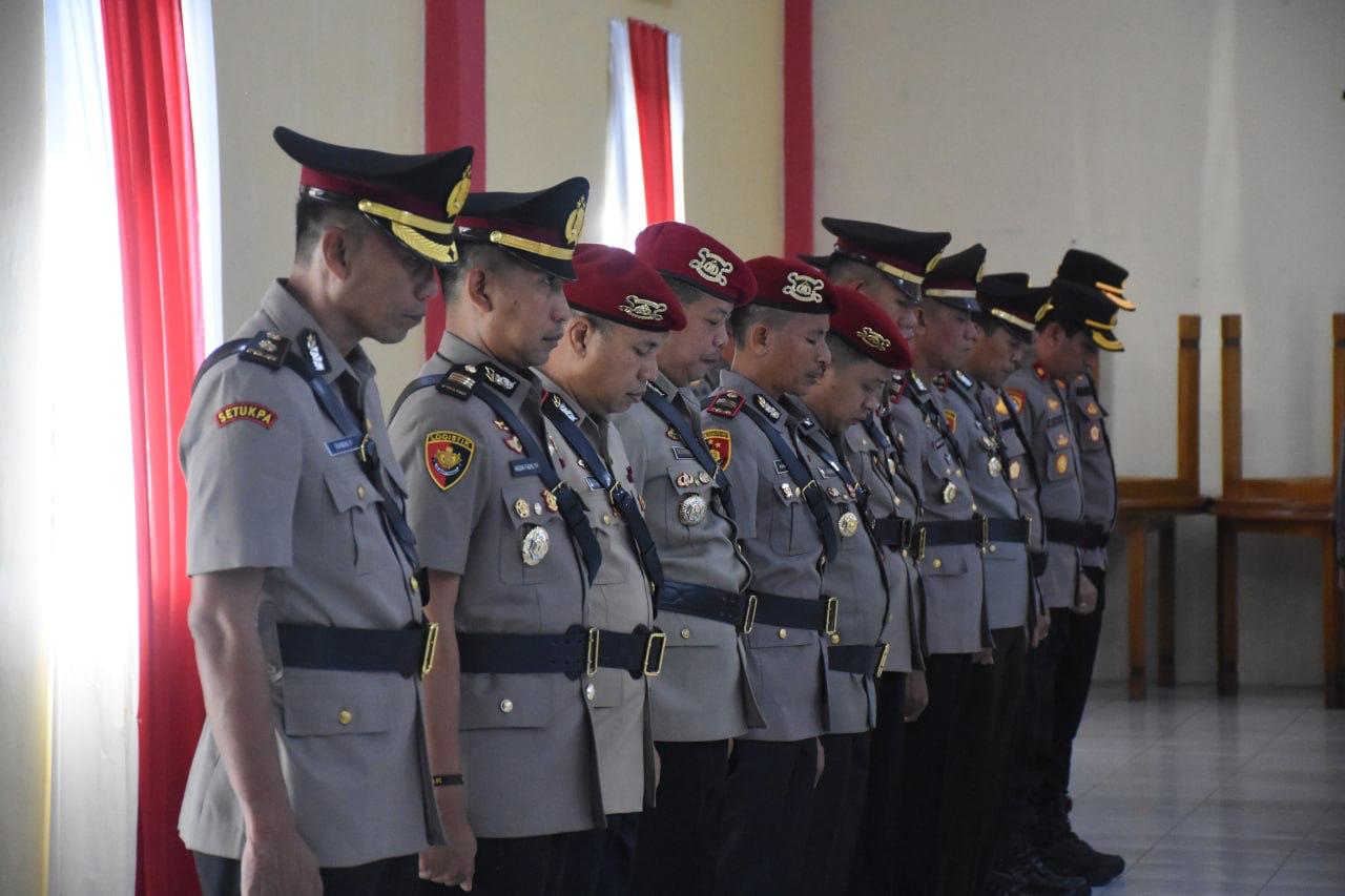 Upacara Sertijab Polres Bulukumba dipimpin Kapolres AKBP Restu Wijayanto di Aula Parama Satwika