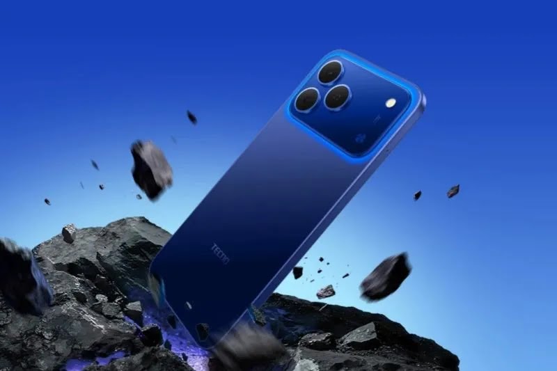 Tampilan Tecno Spark 50 4G dengan baterai 7000 mAh