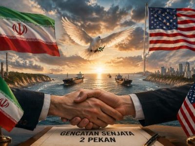 Iran dan Amerika Serikat menyepakati gencatan senjata dua pekan setelah sepuluh tuntutan Teheran diterima.