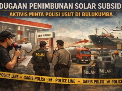 Aktivis Bulukumba menyampaikan desakan pengawasan penyalahgunaan BBM subsidi di SPBU dan pelabuhan.