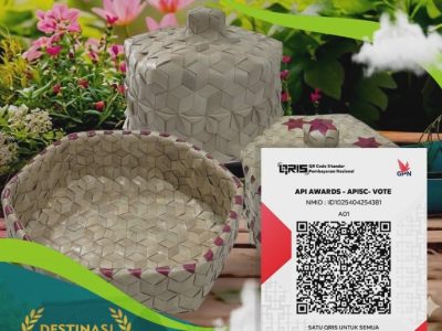 vote Kampung Anyaman Lontar Tritiro Bulukumba dalam nominasi Anugerah Pesona Indonesia (API) Awards 2026 melalui media sosial resmi.
