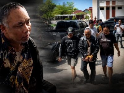 Pendiri pondok pesantren di Pati, Jawa Tengah, digiring aparat kepolisian setelah ditetapkan sebagai tersangka kasus dugaan kekerasan seksual terhadap santriwati.