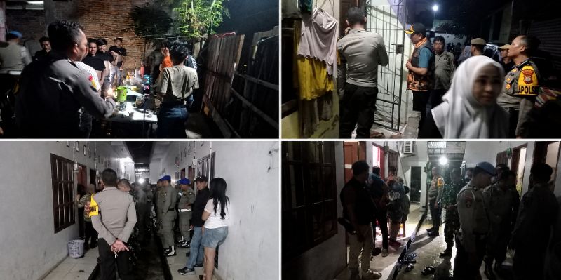 Petugas gabungan TNI, Polri, dan Satpol PP melakukan razia rumah kos dalam operasi cipta kondisi di Kecamatan Ujung Bulu, Bulukumba, Sabtu malam 9 Mei 2026.